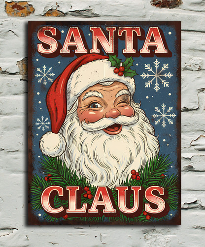 Insegna babbo natale - babbo, festiva