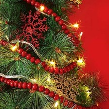 Albero di Natale Rosso Perline