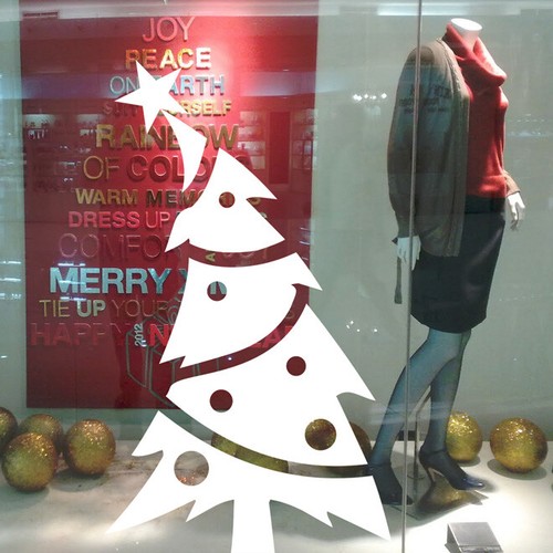 Natale albero adesivo vinile - adesivo,
