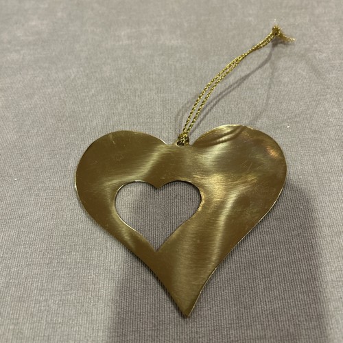Etichetta cuore metallo dorato - etichetta,